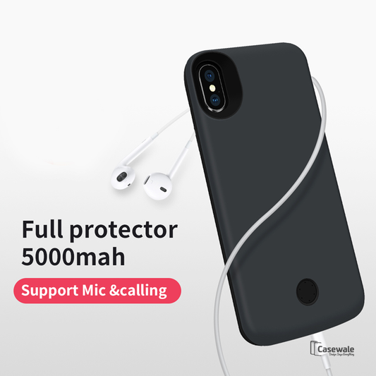 5000mAh External Battery Power Bank Case for iPhone XS Max