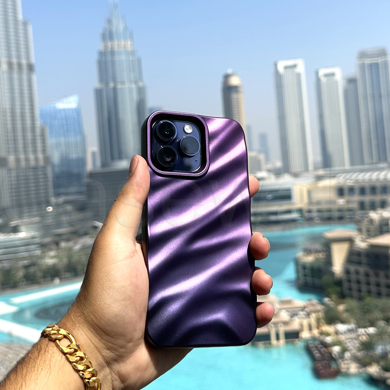 iPhone 14 Series Dubai Edition Luxury Fashion Wave Plating Case