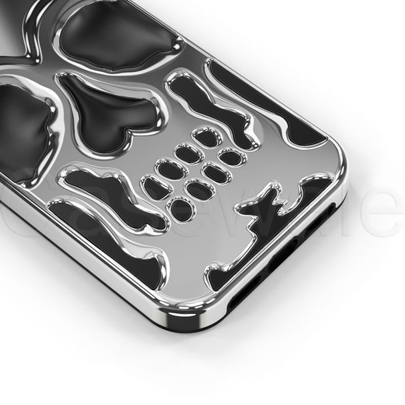 iPhone 12 Series New Electroplating Unique Skull Phone Case
