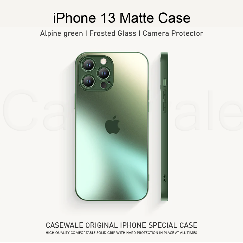 iPhone 13 Series AG Frosted Glass Phone Case with Camera Lens Protection