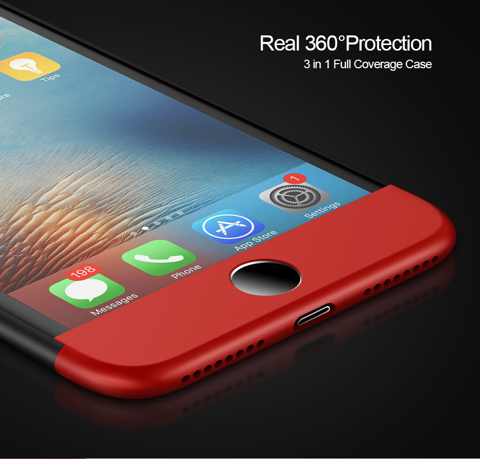 360 Protection Hard Phone Case for Apple iPhone