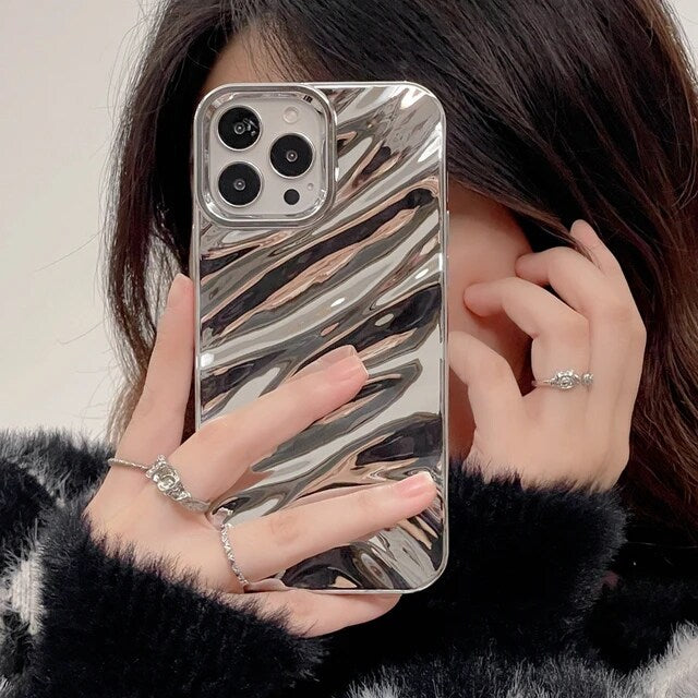 iPhone 13 / 14 Series Luxury Fashion Wave Plating Case