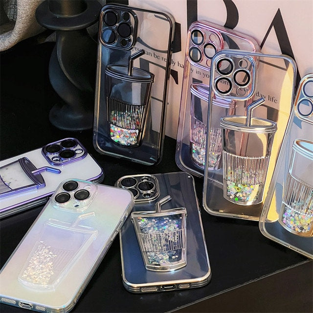 iPhone 15 Series Cool Shiny Sipper Case