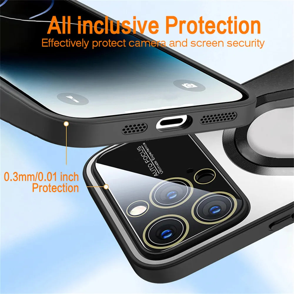 iPhone 15 Series Glass Lens Camera Protection Magsafe Case
