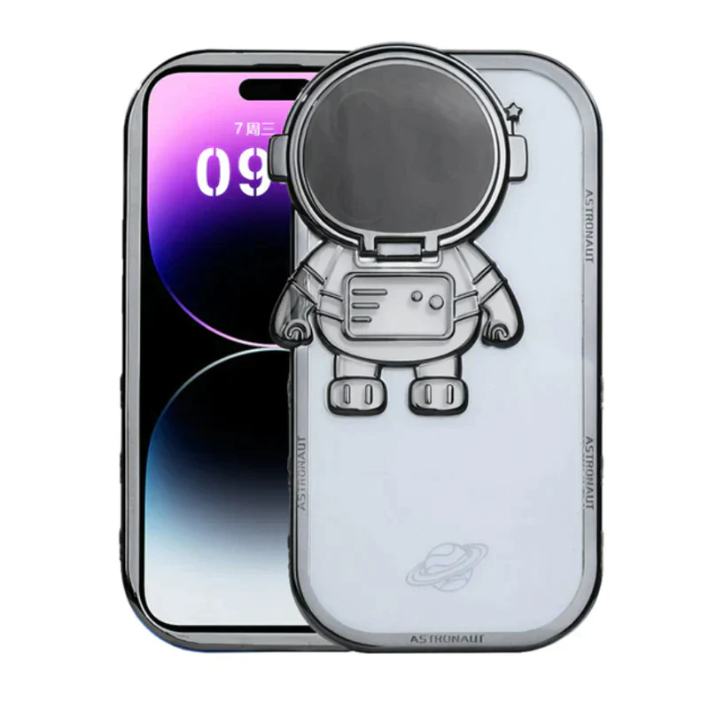 iPhone 13 Series Astronaut Lens Bracket Electroplated Phone Case